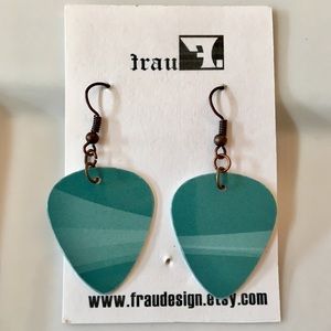 Upcycled Guitar Pick Earrings